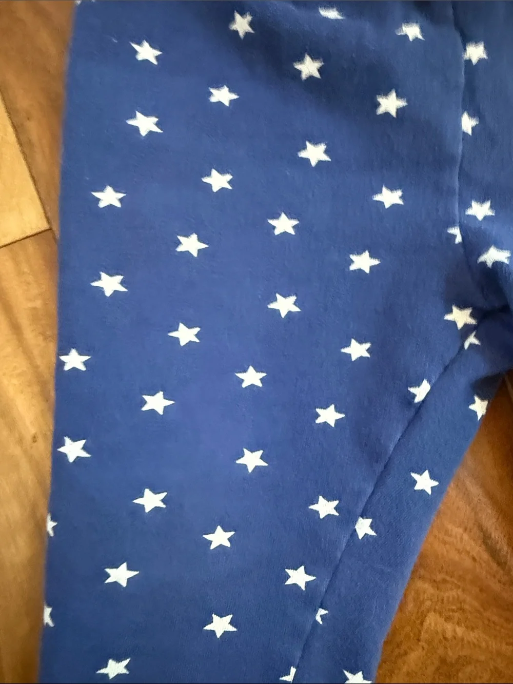 Baby Boden Navy Star Print Pajama Bottoms with Red Trim
